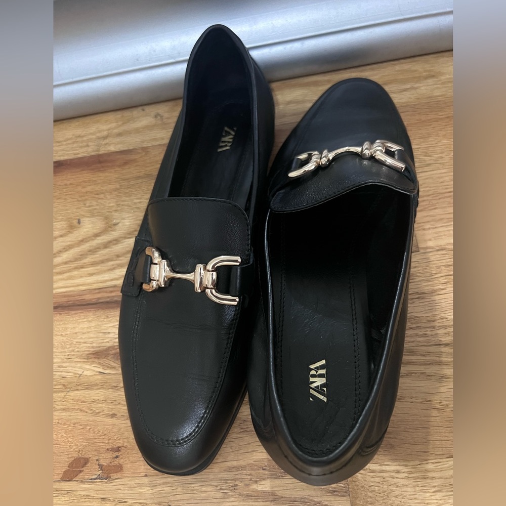 Black loafers